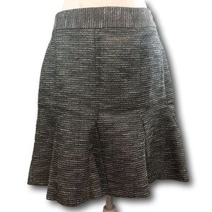Banana Republic Silver Threaded Fluted Grey Skirt